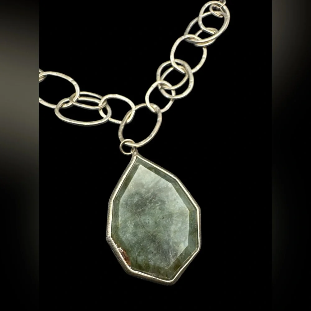 Vintage Silpada Sterling Silver Labradorite Wild Blue Yonder Necklace 24” - Picture 2 of 3